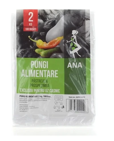 Pungi alimentare Anna, 100 buc/rola, 2kg, 32x32 cm